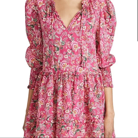 SOLD - MISA Maya Dress in Falaise Floral (Pink) - Picture 6 of 12